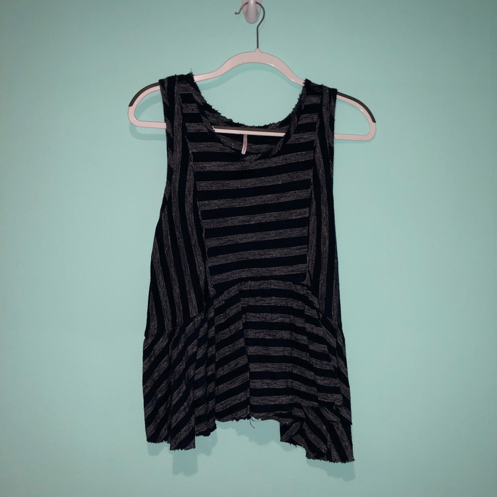 Navy and Gray Striped Free People